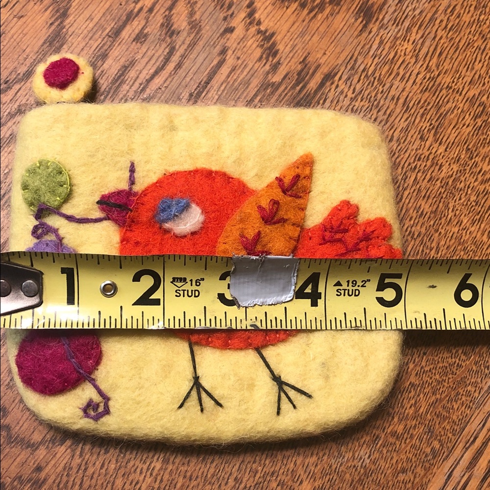 Colorful Felted Wool Bird Pouches Made in Nepal - Set of 2 - Picture 11 of 13